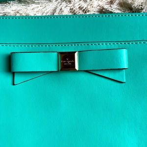 Vintage Kate Spade purse and matching wallet in turquoise blue